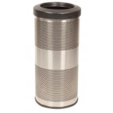 Witt Standard Series Stainless Steel Outdoor Waste Receptacle with Flat Top - 10 Gallon